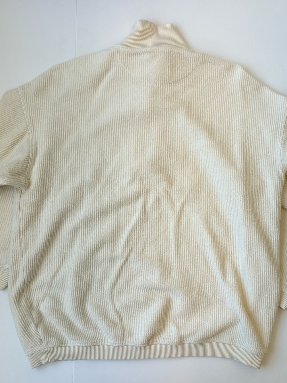Aerie Off-White Ribbed Half-Zip Oversized Sweater Small - Picture 5 of 5